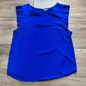 Monteau Royal Blue Ruffle-Trim Sleeveless Camisole